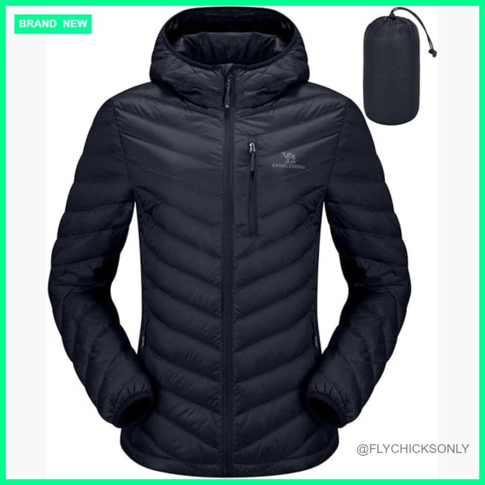 Lightweight Packable Down Jacket Hooded Water-Res… - image 1